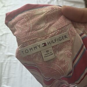 Tommy Hilfiger Pink and Red Paisley Scarf